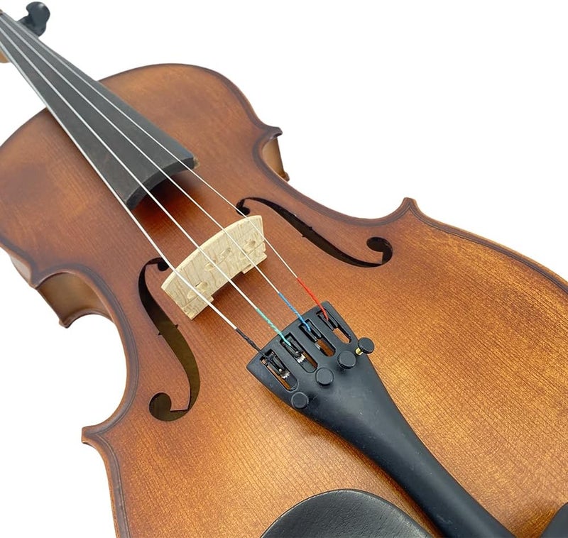 ModouString 15 inch Viola with Spruce Top, Maple Back, Ebony Fittings,Bow,Case Acoustic Viola 4 String for Students & Adults Soild Wood - Image 4